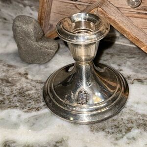 MCM Gorham Silver-Plate Small Candlestick Holder